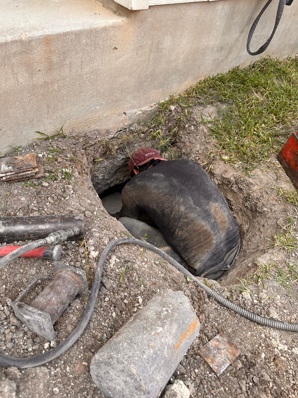 Engineer-led foundation pier installation on a Central Texas home near Leon Valley, TX